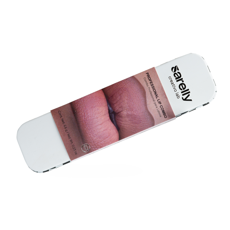 Lip Kit Larga Duración - Delineador (6 gr) + Labial (3 gr) + Iluminador (3 gr) + Estuche + Sacapuntas, Tatemado Spicy Fusilli 5 en 1