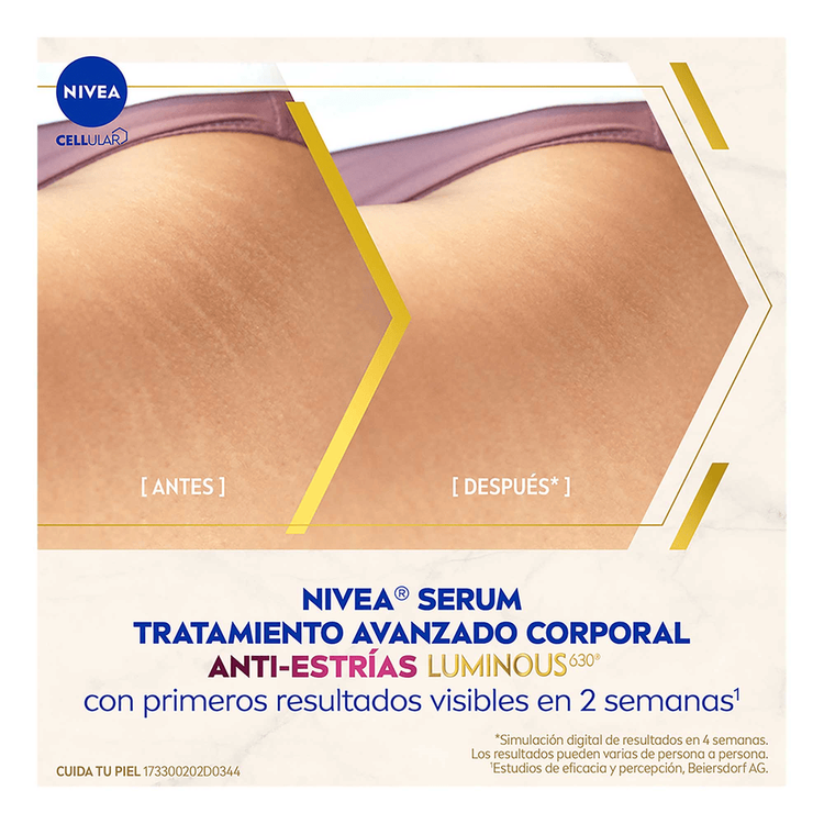 Luminous 630 Serum Corporal Antiestrias reduce hasta 81% manchas
