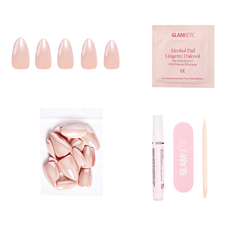 Los Angeles Press-On Nails Uñas postizas uñas postizas nude-rosado natural.