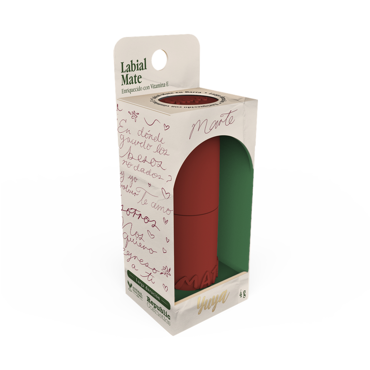 Labial, acabado mate