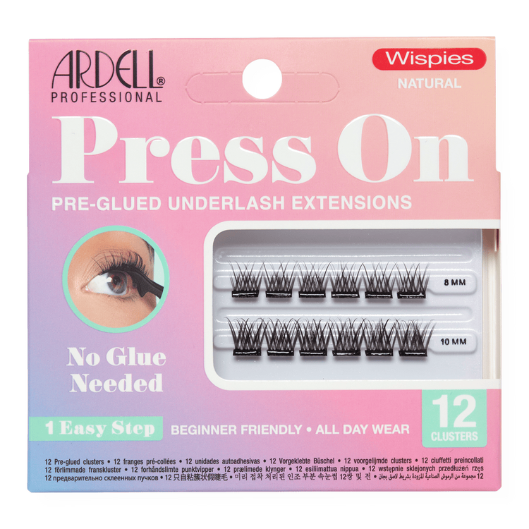 Press On 12 Count Wispies Natural Pestañas postizas pre-pegadas pestañas pre-pegadas wispies naturales.