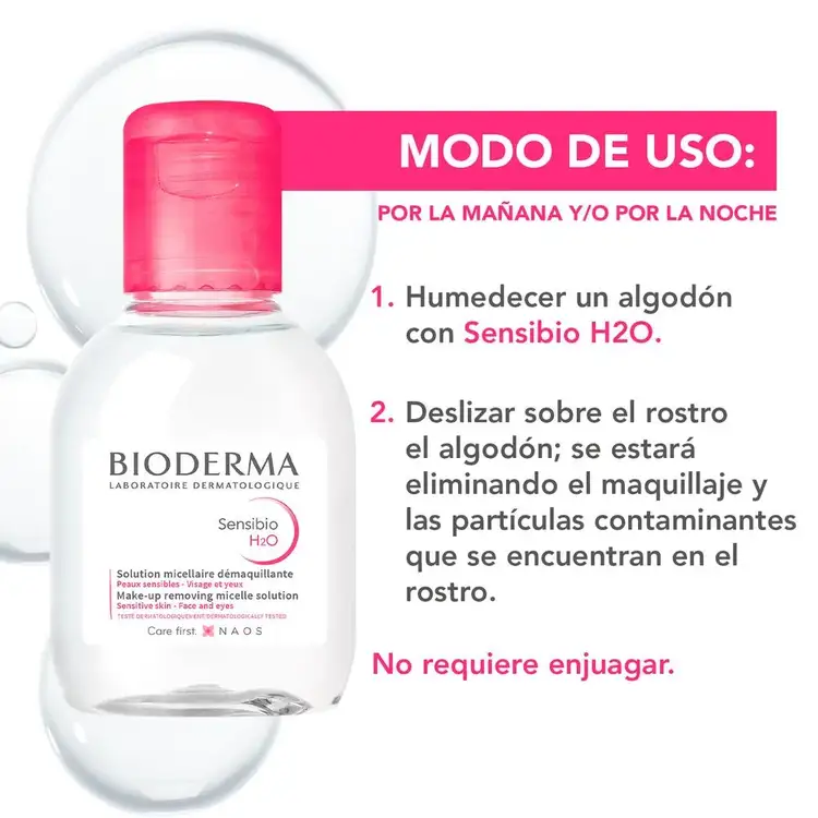 Sensibio H2O - Agua micelar, limpieza profunda y calmante