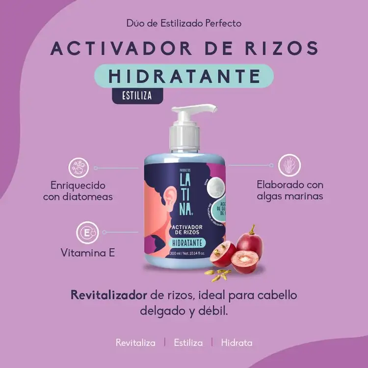 Crema para peinar, activa rizos