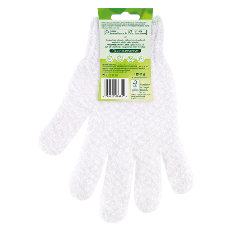 Eco Tools Gentle Cleansing Bath - Guantes corporales, para uso en ducha