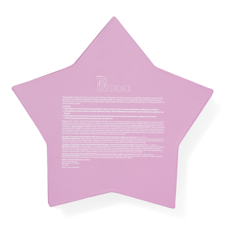 Let's Celebrate Bath - Set de cuidado corporal, aroma a pastel de fresa