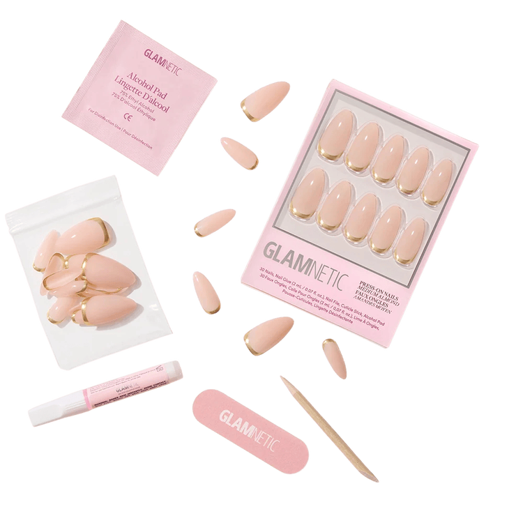 Uñas postizas adhesivas toque sutíl de lujo