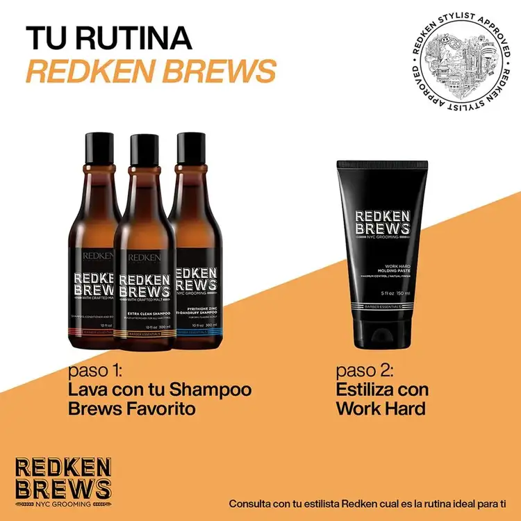 Redken Brews - Pomada, máxima fijación con acabado natural