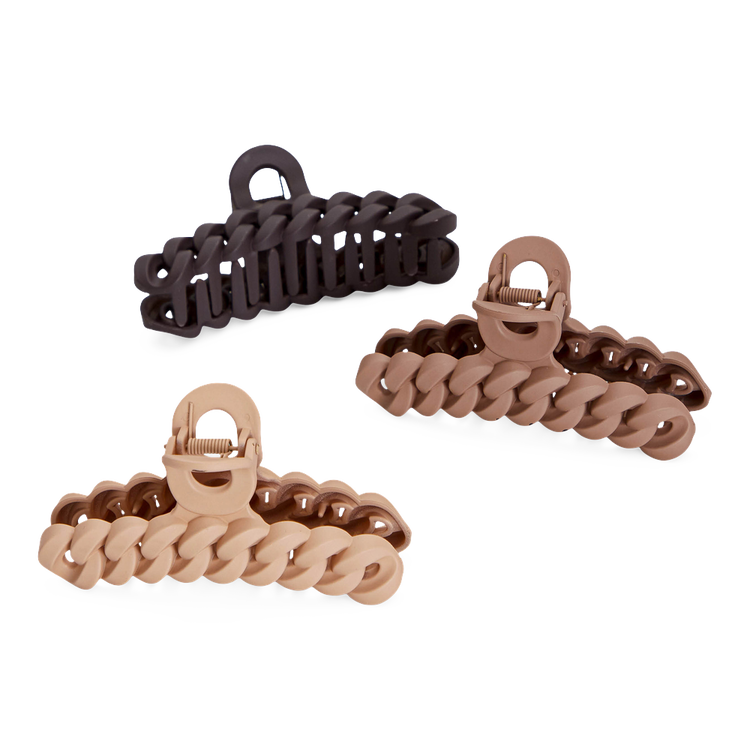 Recycled Plastic Chain Claw Clip Pinza metálica ideal para peinados