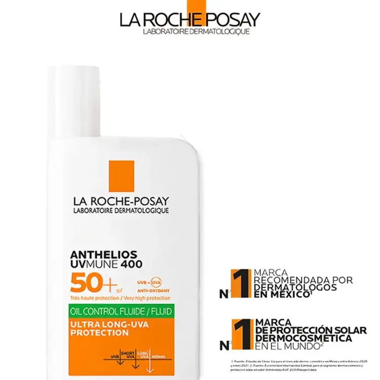 Anthelios - Protector solar facial, para piel grasa