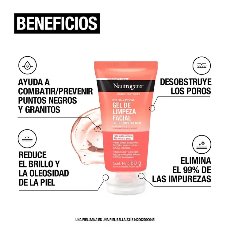 Deep Clean Intensive Gel ayuda a eliminar granitos