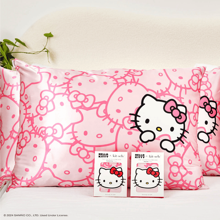 Hello Kitty x Kitsch Standard Pillowcase Funda para almohada ideal para rutina nocturna