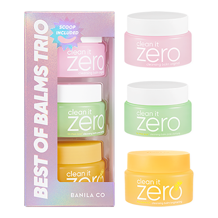 Clean It Zero - Set de bálsamos, Original + Brightening + Pore Claryfing