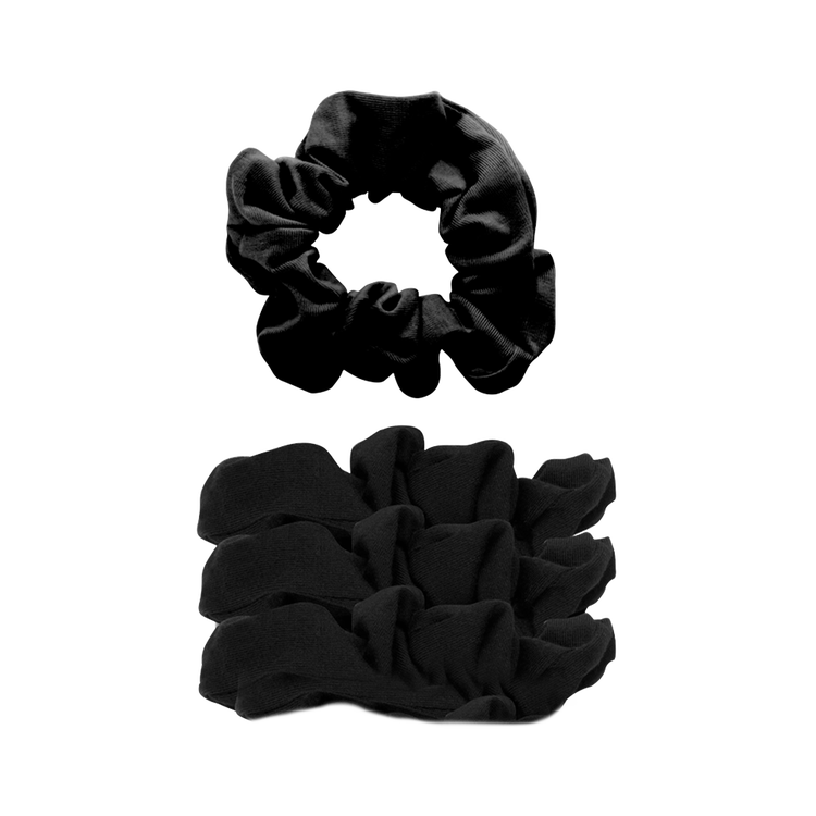 Scunci - Pack de ligas y scrunchies color negro