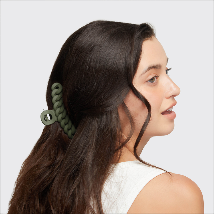 Recycled Plastic Chain Claw Clip Pinza metálica ideal para peinados