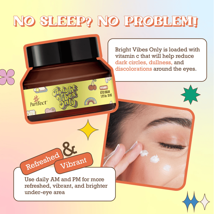 Eye Cream Bright Vibes Only Vitamin C Crema de ojos vitamina c reduce ojeras