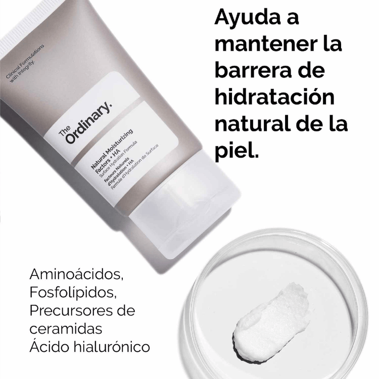 Natural Moisturizing Factors + HA - Crema facial, hidratación sin sensación de grasa