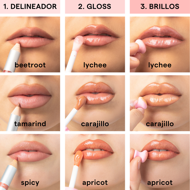 Gloss + Shimmer - Brillo labial y brillos sueltos, hidratante