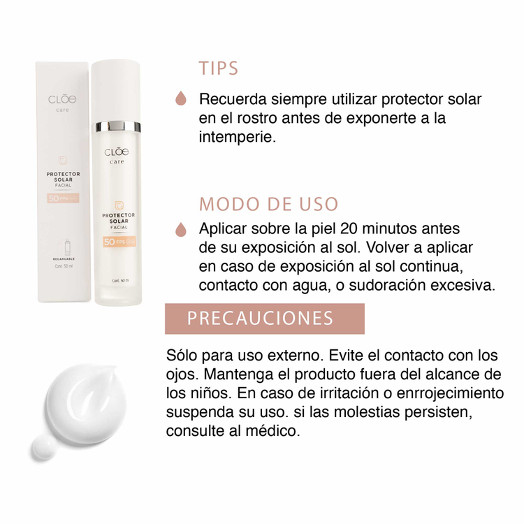 Solar Refil protector solar facial FPS 50