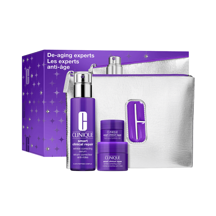 Smart Serum - Set de regalo, crema correctora facial + contorno de ojos + suero corrector antiedad