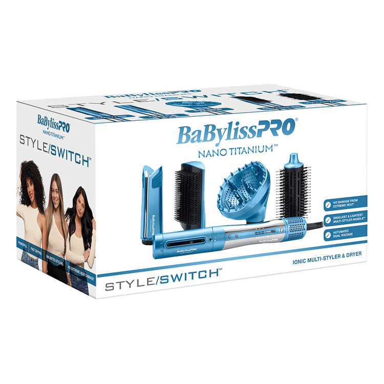 BaBylissPro - Nano Titanium Estilizador 5 en 1 color azul