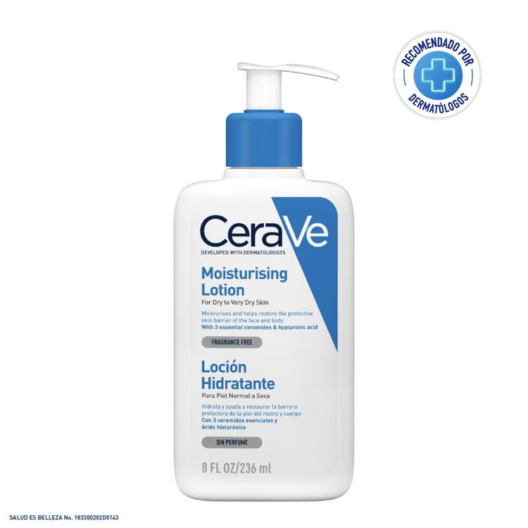 Loción hidratante, de uso facial y corporal