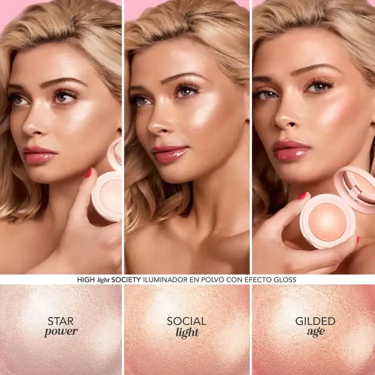 High Light Society - Iluminador en polvo, brillo intenso