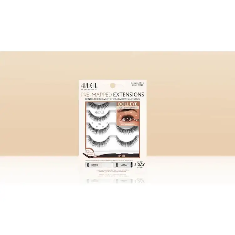 Pre-Mapped Doll Eye Extensiones de pestañas estilo doll eye prediseñado.