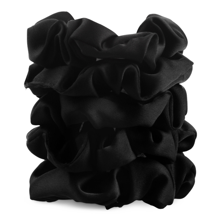 Black Satin Sleep - Scrunchies, ideales para dormir sin maltratar el cabello