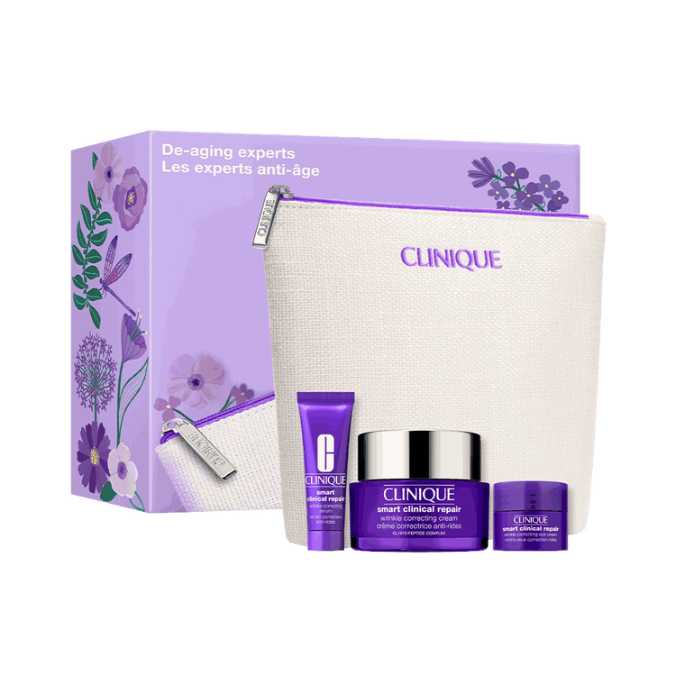 De-Aging Experts - Set de regalo, Wrinkle Serum + Wrinkle Correcting Cream + Wrinkle Correcting Eye Cream + Cosmetiquera