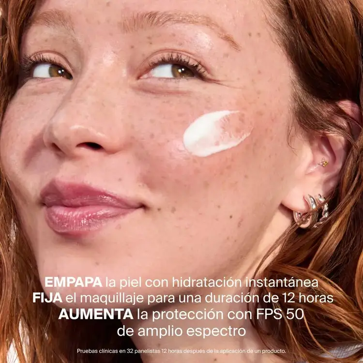 Dewscreen Hydrating - Primer hidratante SPF 50, fija el maquillaje y refuerza la protección