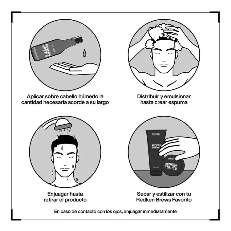 Redken Brews - Shampoo, nutre, acondiciona y fortalece