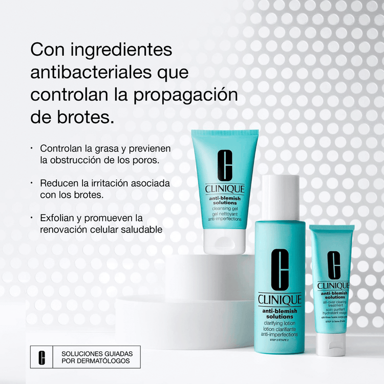 Mini Anti-Blemish Solutions Clarifying Lotion Exfoliante formulada para pieles propensas al ancé