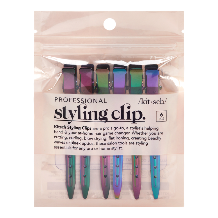 Rainbow Coated Metal Styling Clips Clips para cabello estilo divertido y versátil