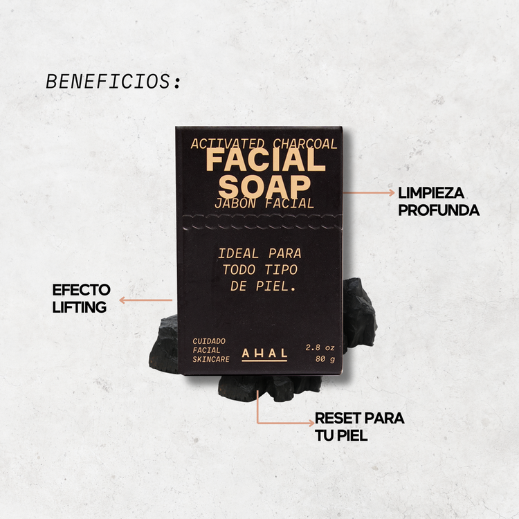 Facial Soap Jabón facial limpieza profunda y desintoxicante