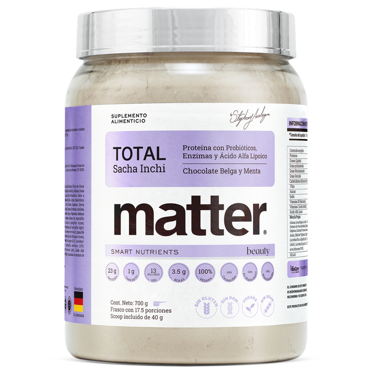 Total Sacha Inchi - Proteína en polvo, sabor chocolate belga y menta