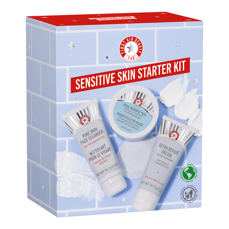 Sensitive Skin Starter - Kit para piel sensible, exfolia e hidrata la piel