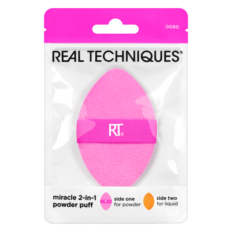 Miracle 2-In-1 Powder Puff - Esponja de maquillaje, para polvo y líquido