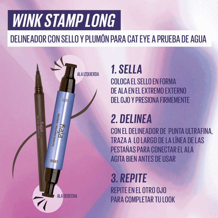Wink Stamp - Delineador líquido, waterproof con sello