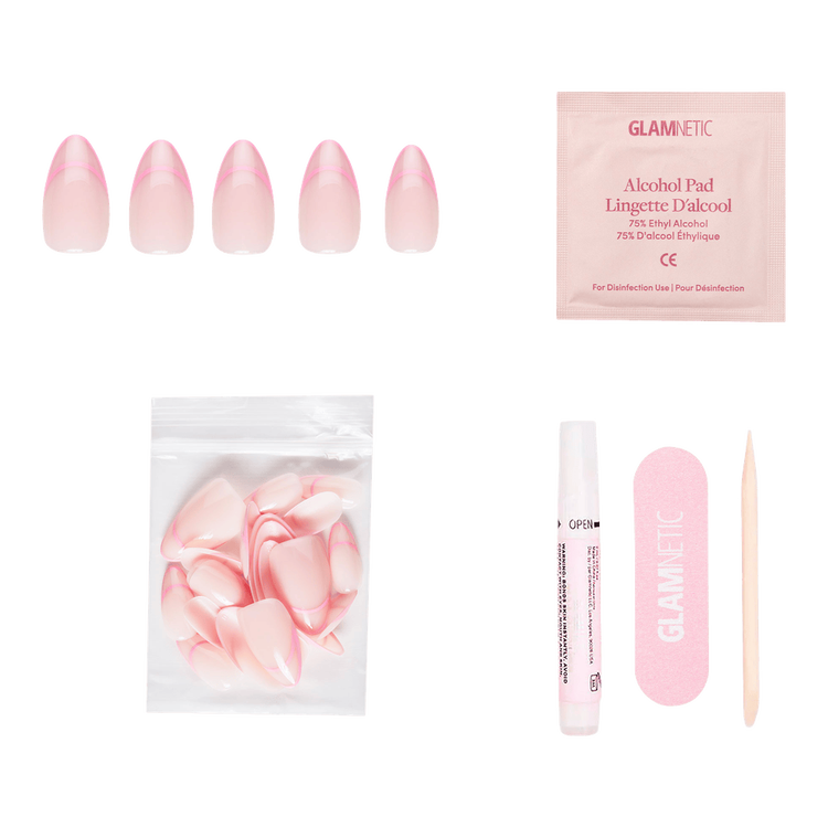 Uñas artificiales con punta francesa