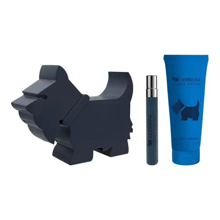 Terrier for Him - Set de regalo, Eau de Parfum + shower gel + mini spray