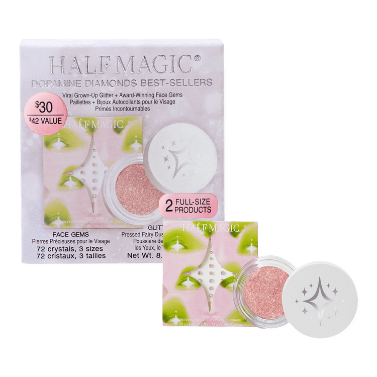 Dopamine Diamonds - Set de regalo, gemas para la cara + glitterpuck