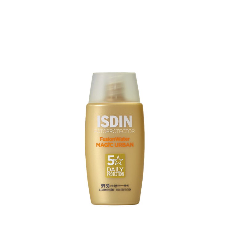 Fusion Water Magic Protector solar facial control de brillo