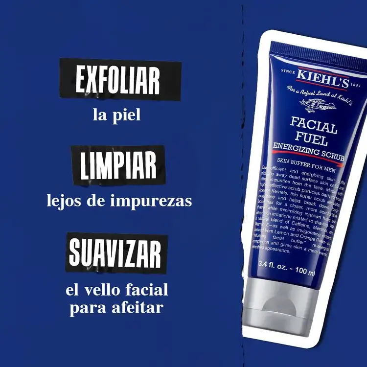 Facial Fuel Exfoliador facial fórmula vigorizante que desprende impurezas y células muertas