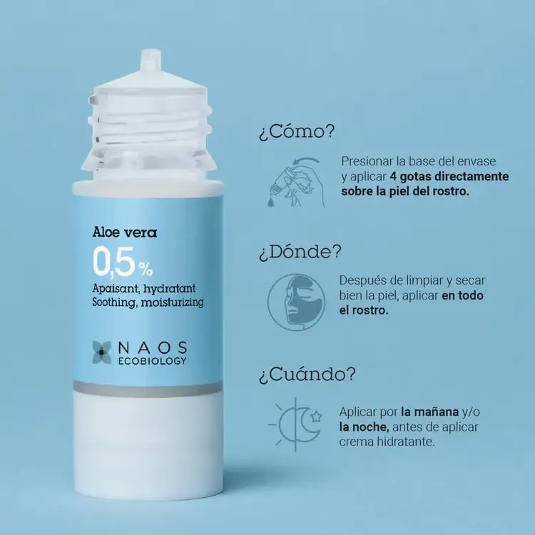 Aloe Vera - Suero facial, activos puros que hidratan a profundidad