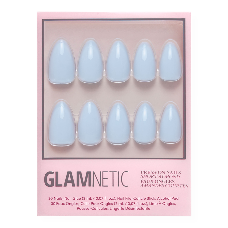 Blueberry Milk Press-On Nails Uñas postizas toque fresco para tu manicura.