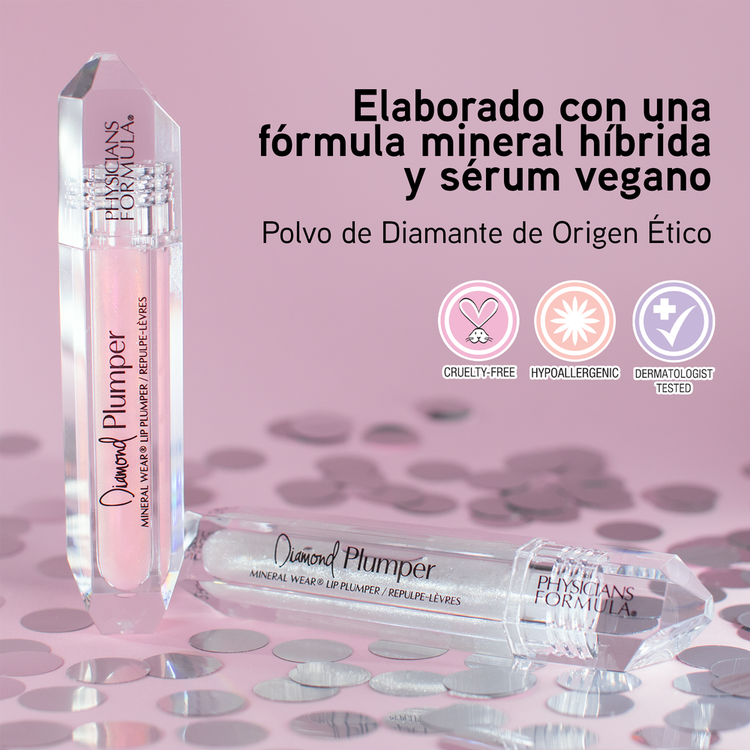 Mineral Wear Diamond Glow Plumper de labios rellenador ultrahidratante