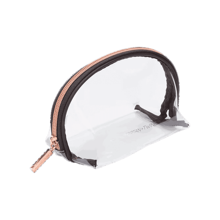 Tartan and twine - Neceser de viaje transparente con negro
