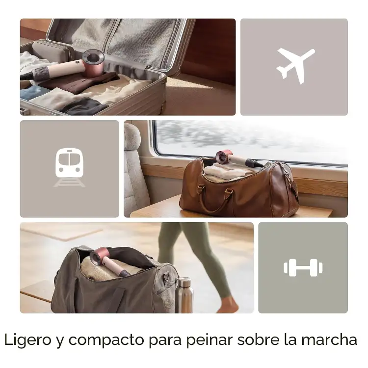 Supersonic Travel - Secadora de cabello, tamaño ideal para viajar