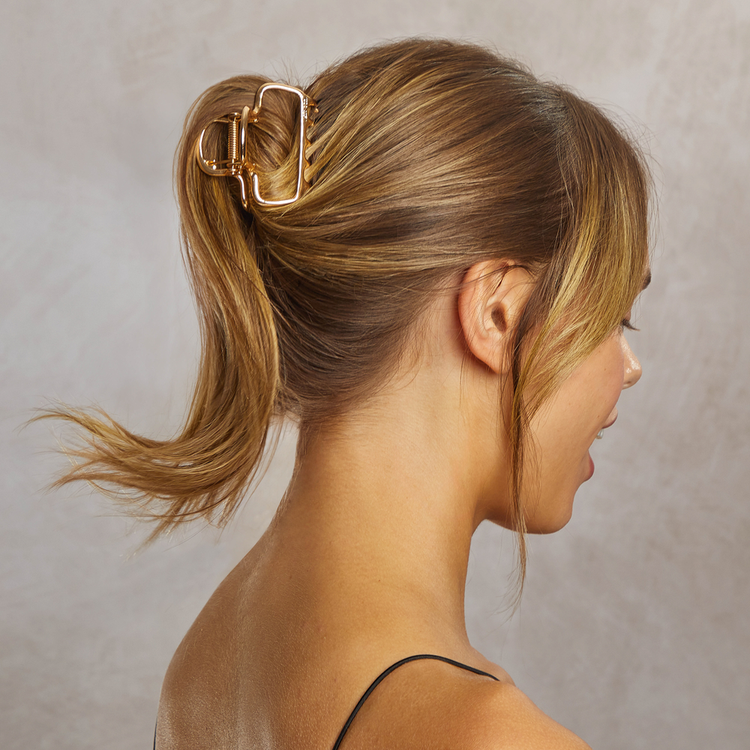 Metal Medium Open Shape Puffy Claw Clip Pinza metálica agarre firme