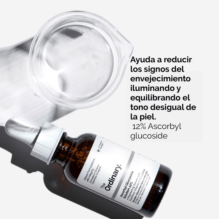 Ascorbyl Glucoside Solution 12% Solución reduce los signos de envejecimiento